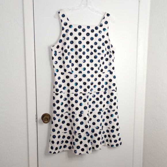 Talbots Blue Water Dots Tiered Summer Sundress - Picture 1 of 9